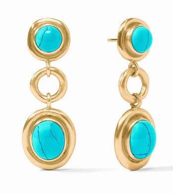 WAVE TIER EARRING TURQUOISE BLUE