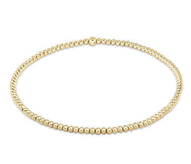 EXTENDS CLASSIC GOLD 2MM BEAD BRACELET