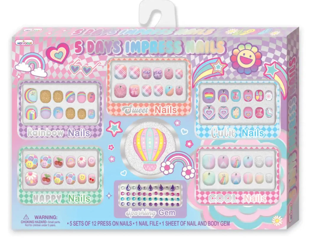 RAINBOW 5 DAY IMPRESS NAILS
