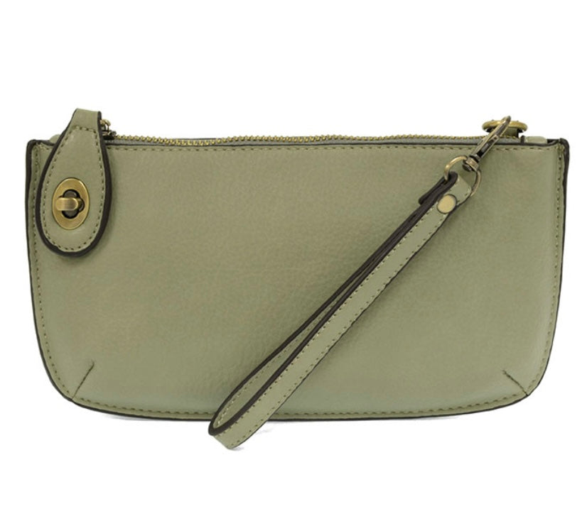 BARELY MINT MINI CROSSBODY WRISTLET CLUTCH