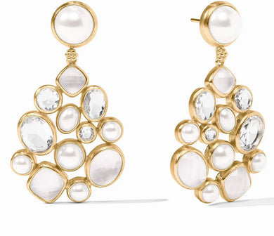 KALEIDOSCOPE STATEMENT EARRING IRIDESCENT CLEAR CRYSTAL