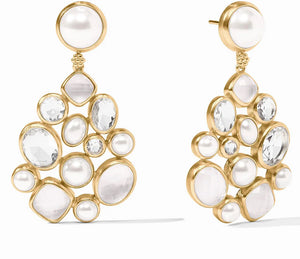 KALEIDOSCOPE STATEMENT EARRING IRIDESCENT CLEAR CRYSTAL