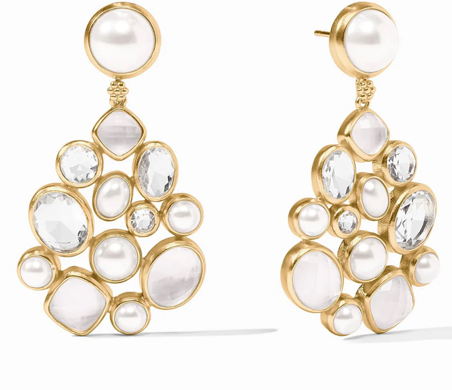 KALEIDOSCOPE STATEMENT EARRING IRIDESCENT CLEAR CRYSTAL