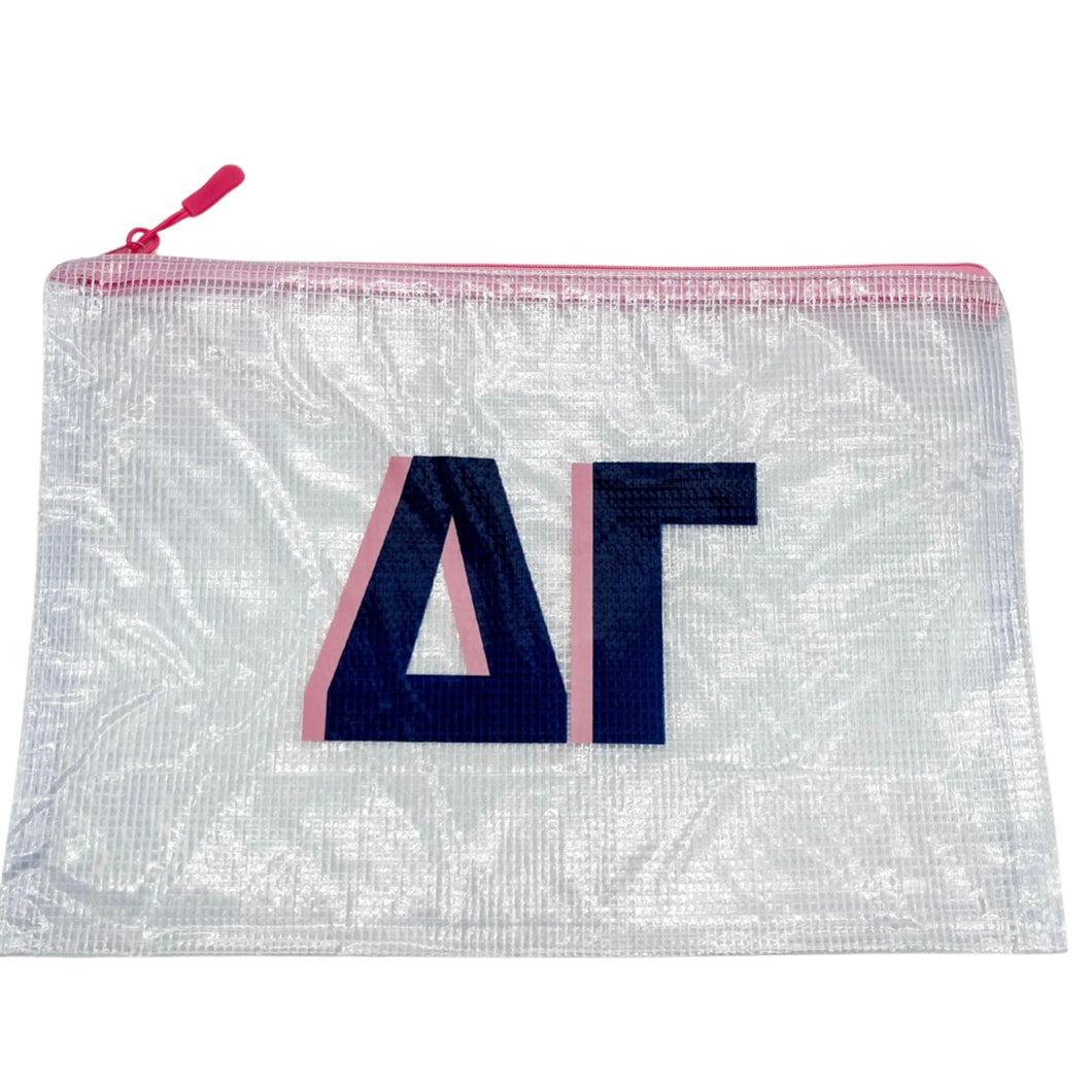 DELTA GAMMA ZIPPER POUCH