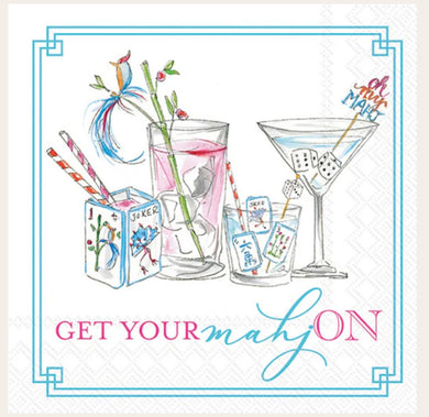MAHJONG DRINKS COCKTAIL NAPKINS