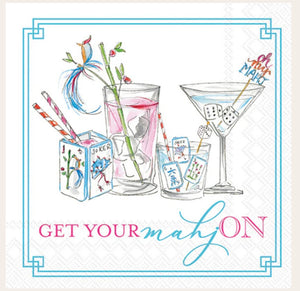 MAHJONG DRINKS COCKTAIL NAPKINS