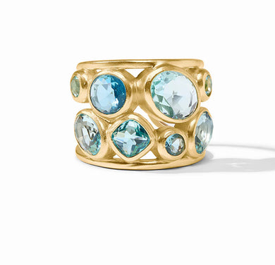 KALEIDOSCOPE STATEMENT RING BAHAMIAN BLUE SIZE 7