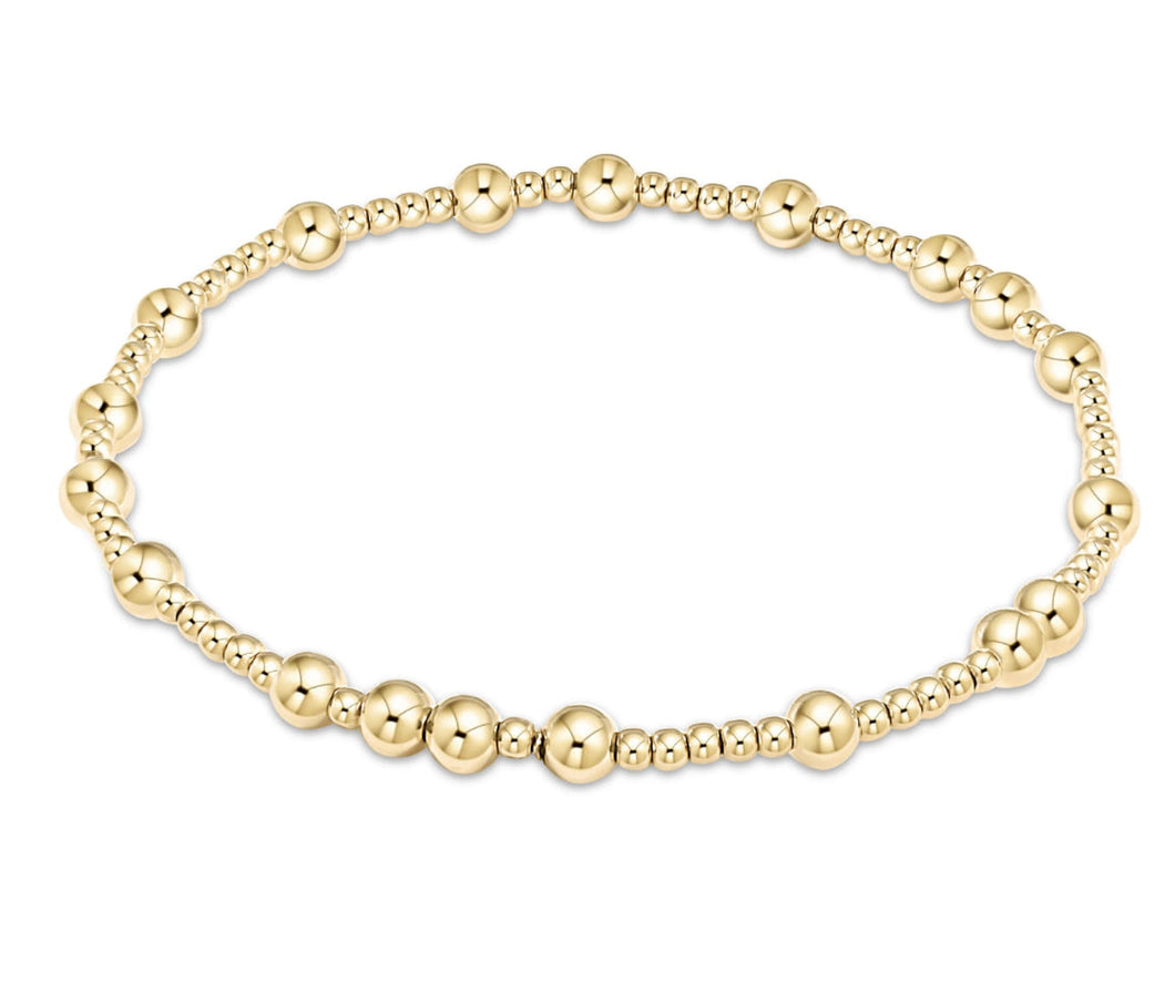 EXTENDS HOPE UNWRITTEN 4MM BEAD BRACELET GOLD