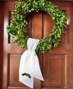 HOLLY WREATH SASH