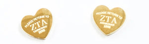 ZETA TAU ALPHA HEART EARRINGS