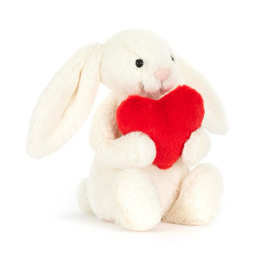 BASHFUL RED LOVE HEART BUNNY