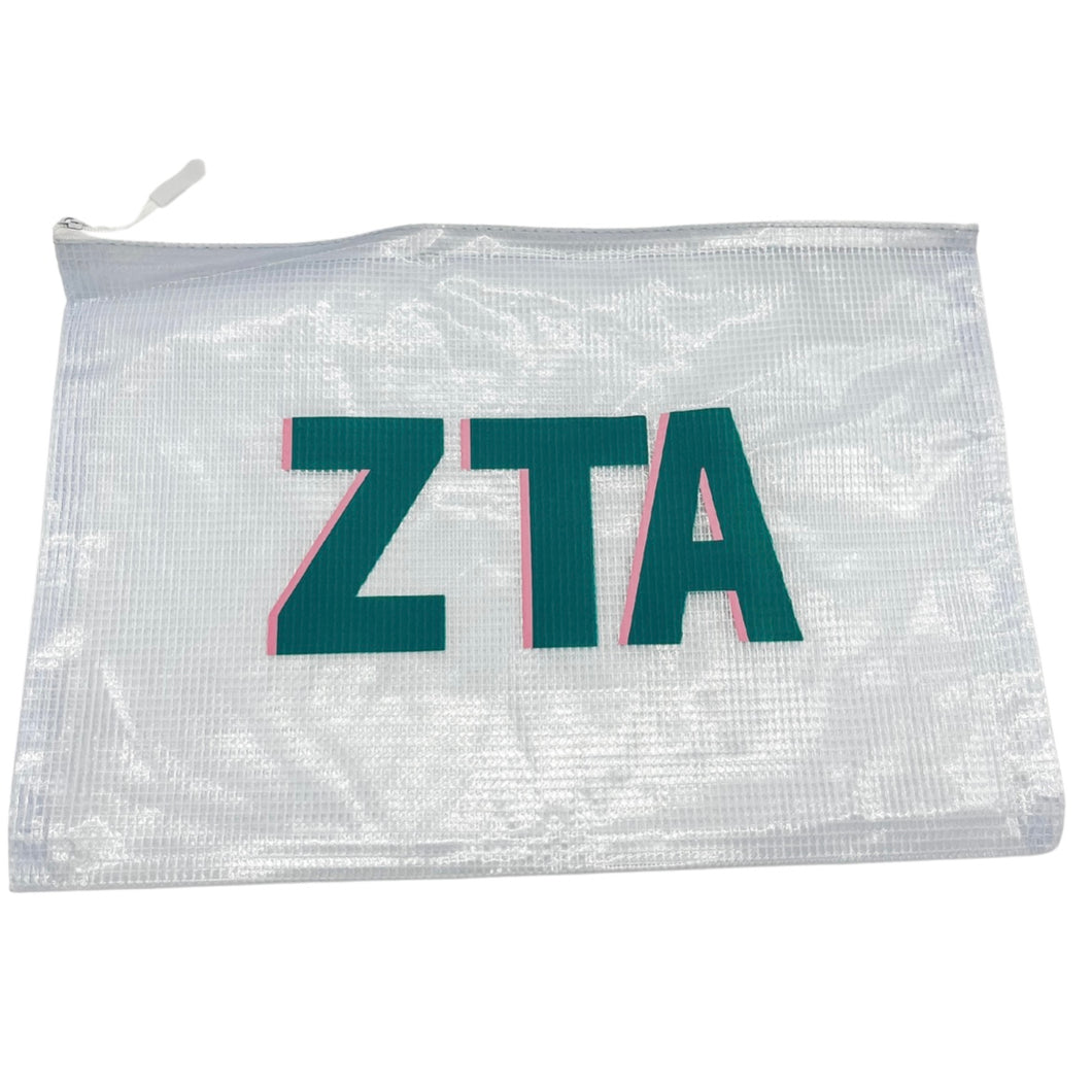 ZETA TAU ALPHA ZIPPER POUCH