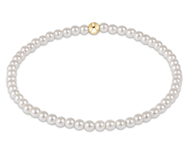 EXTENDS CLASSIC PEARL 3MM BEAD BRACELET