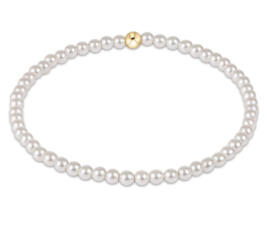 EXTENDS CLASSIC PEARL 3MM BEAD BRACELET