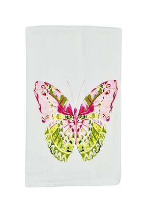 PINK/GREEN BUTTERFLY TOWEL