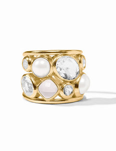 KALEIDOSCOPE STATEMENT RING IRIDESCENT CLEAR CRYSTAL SIZE 8