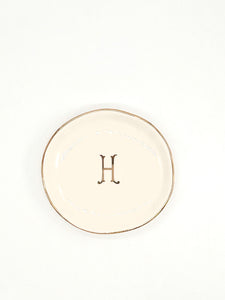 GOLD INITIAL DISH