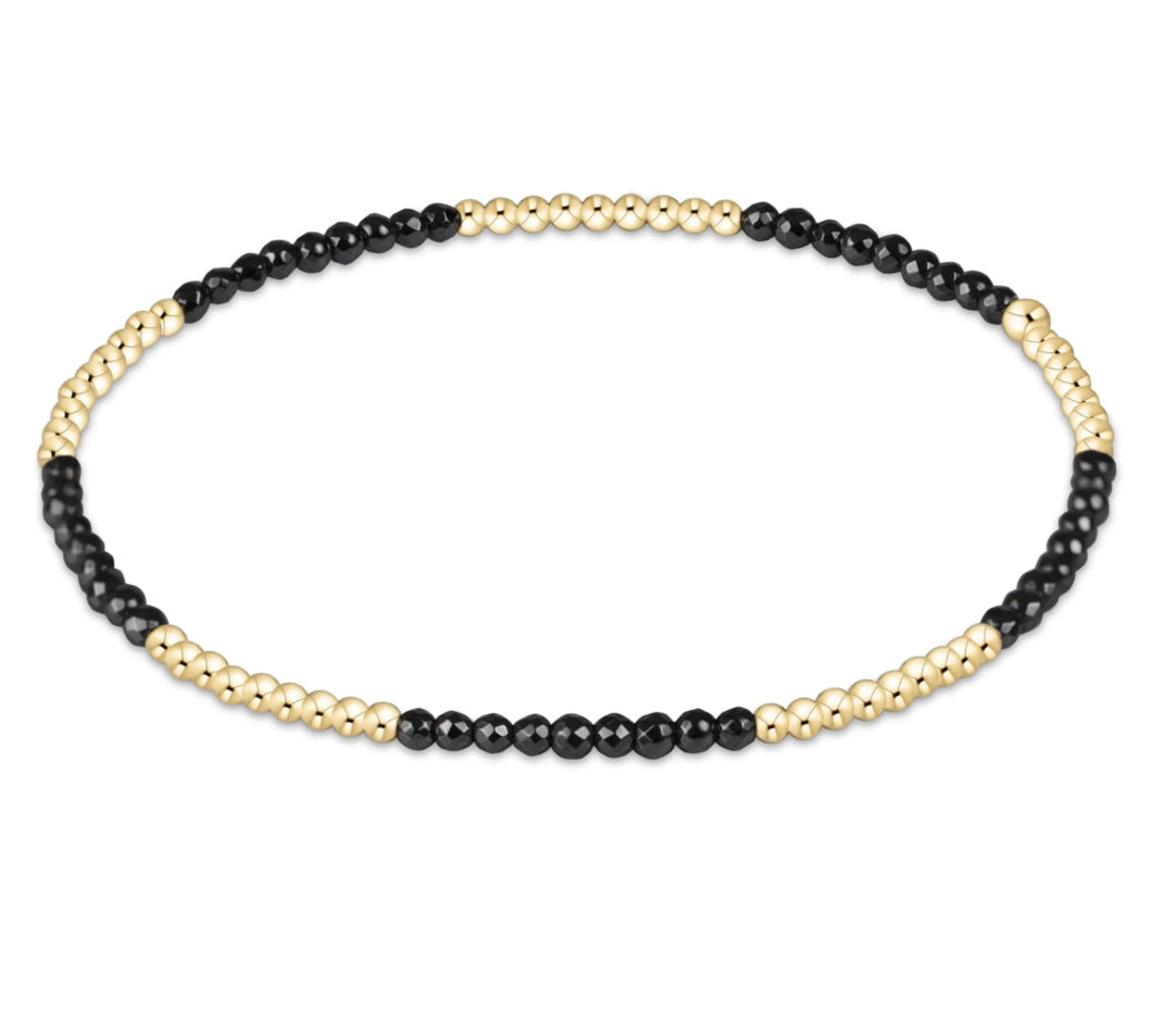 BLISSFUL PATTERN 2MM BEAD BRACELET FACETED HEMATITE