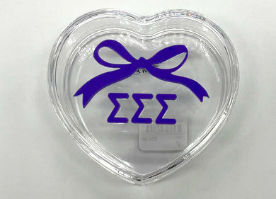 SIGMA SIGMA SIGMA HEART BOW BOX