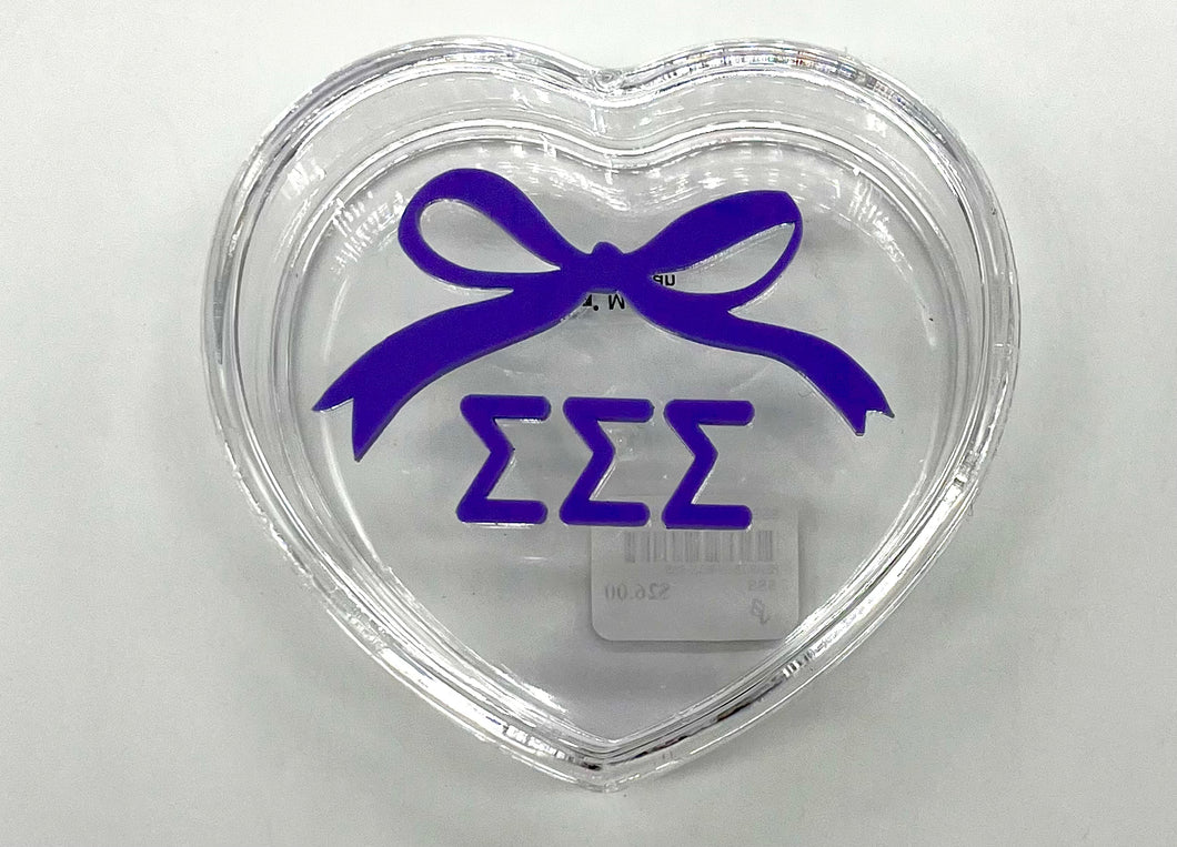 SIGMA SIGMA SIGMA HEART BOW BOX