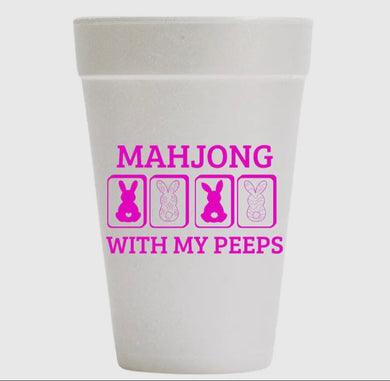 MAHJONG PEEPS STYROFOAM CUPS