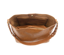 TAN TESSA CONVERTIBLE HOBO WITH LINK SHOULDER STRAP
