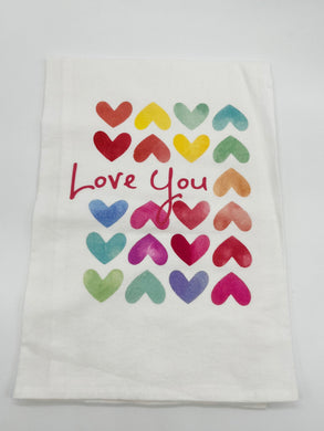 HEARTS LOVE YOU TOWEL