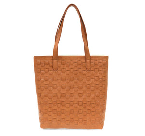 COGNAC WILLA WOVEN N/S TOTE