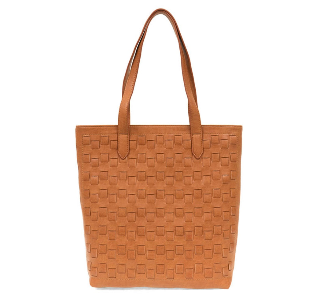 COGNAC WILLA WOVEN N/S TOTE