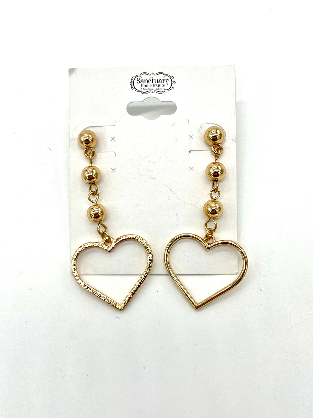 3 BALL HEART EARRING