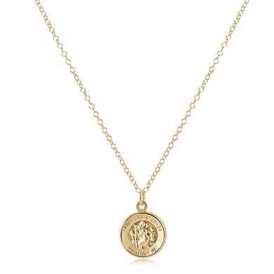 16IN NECKLACE GOLD PROTECTION GOLD DISC
