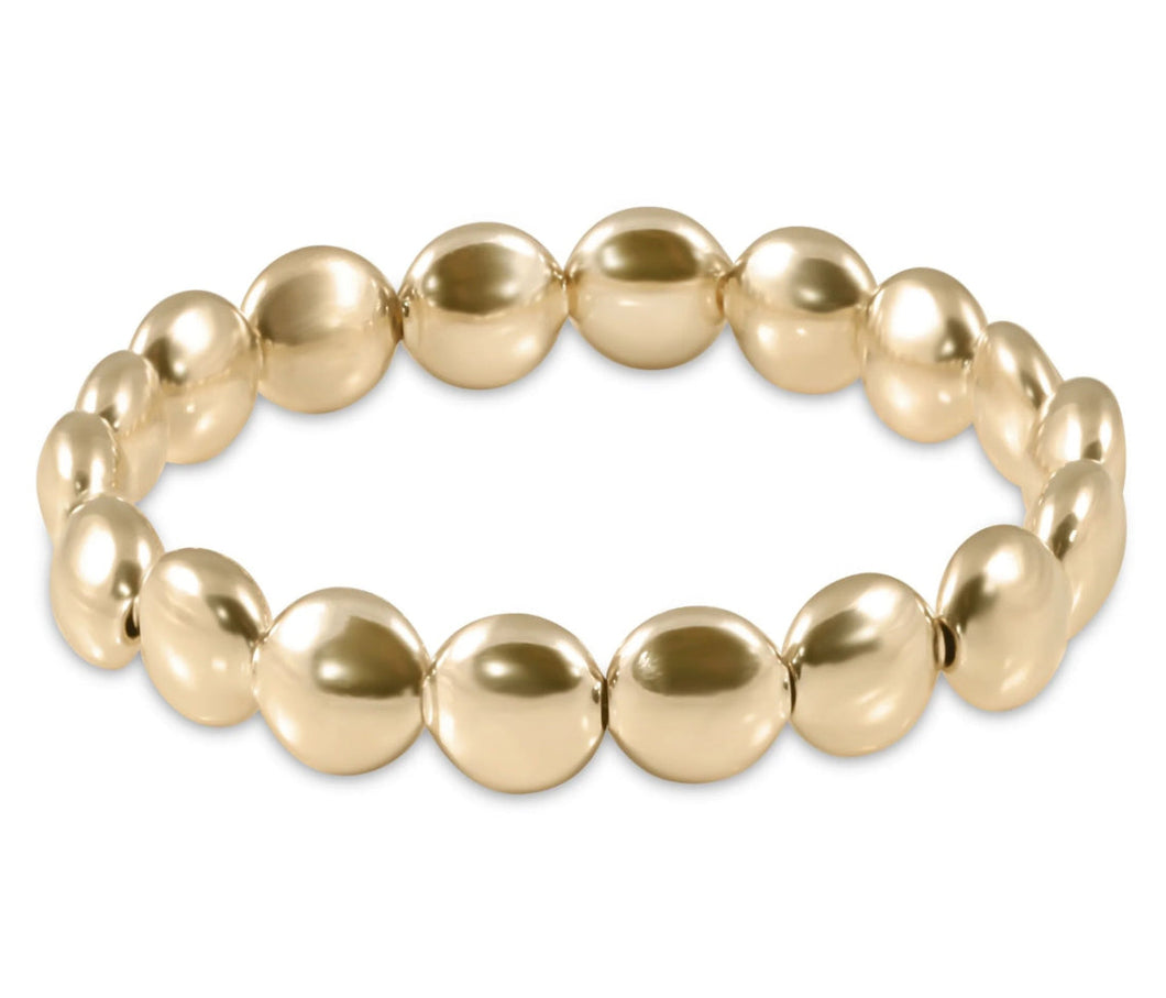 EXTENDS HONESTY GOLD 10MM BEAD BRACELET