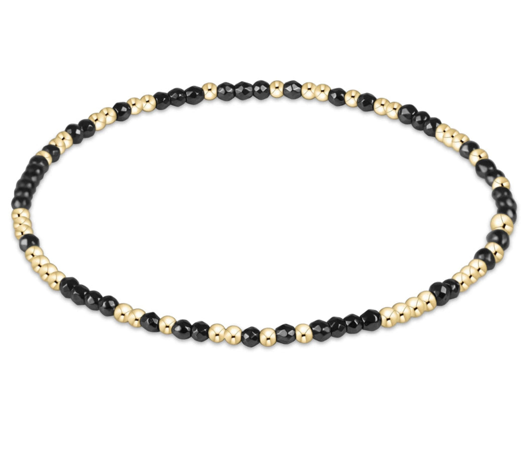 EXTENDS HOPE UNWRITTEN FACETED HEMATITE 2MM BEAD BRACELET