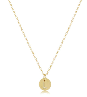 16IN NECKLACE GOLD RESPECT SMALL GOLD DISC - L