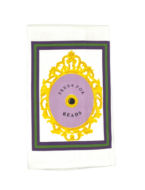MARDI GRAS PRESS FOR BEADS TOWEL