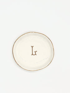 GOLD INITIAL DISH