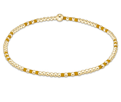 GAMEDAY HOPE JOY PATTERN 2MM BEAD BRACELET GOLDEN YELLOW