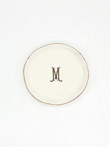 GOLD INITIAL DISH