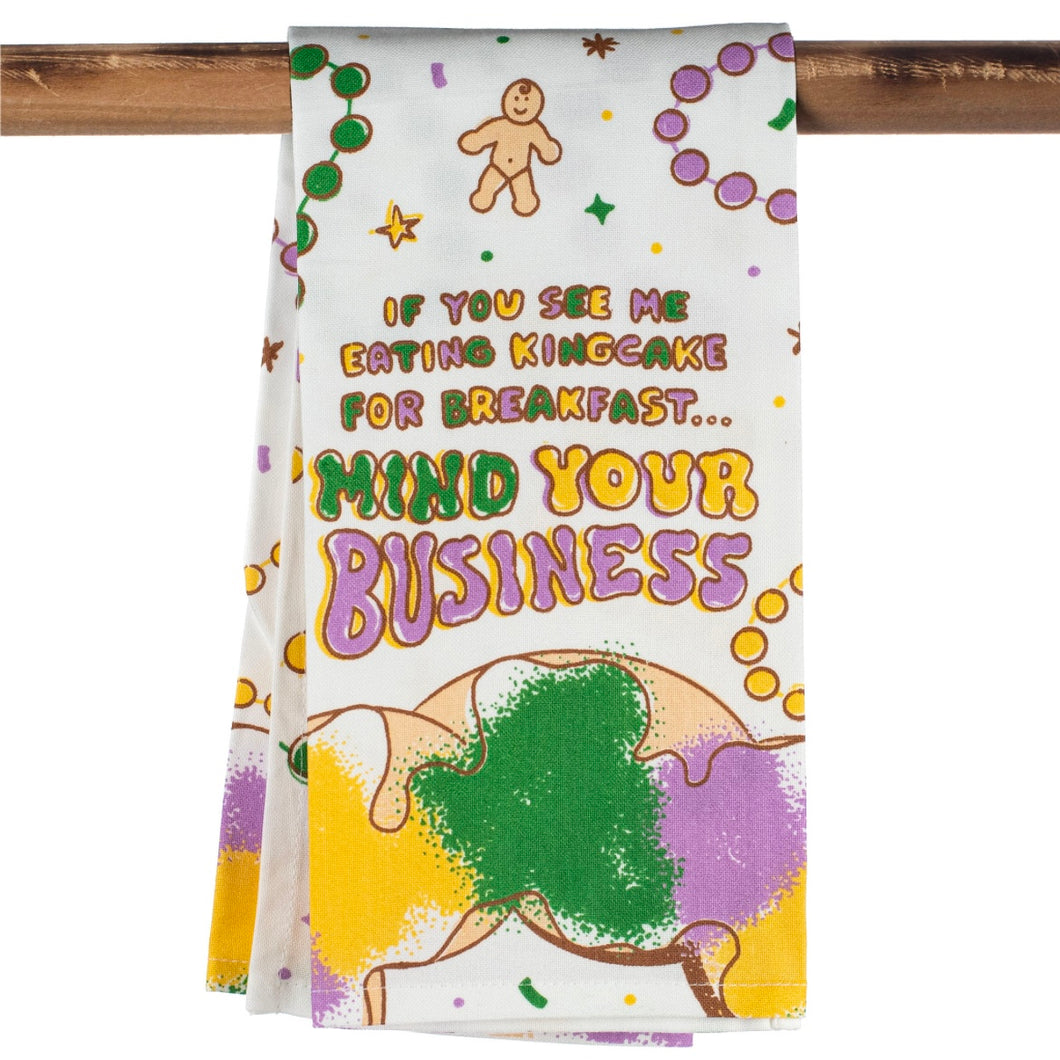 SEE EATING KING CAKE TOWEL