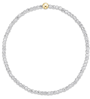 EXTENDS BRIGHT SILVER FACETED HEMATITE 2MM BEAD BRACELET