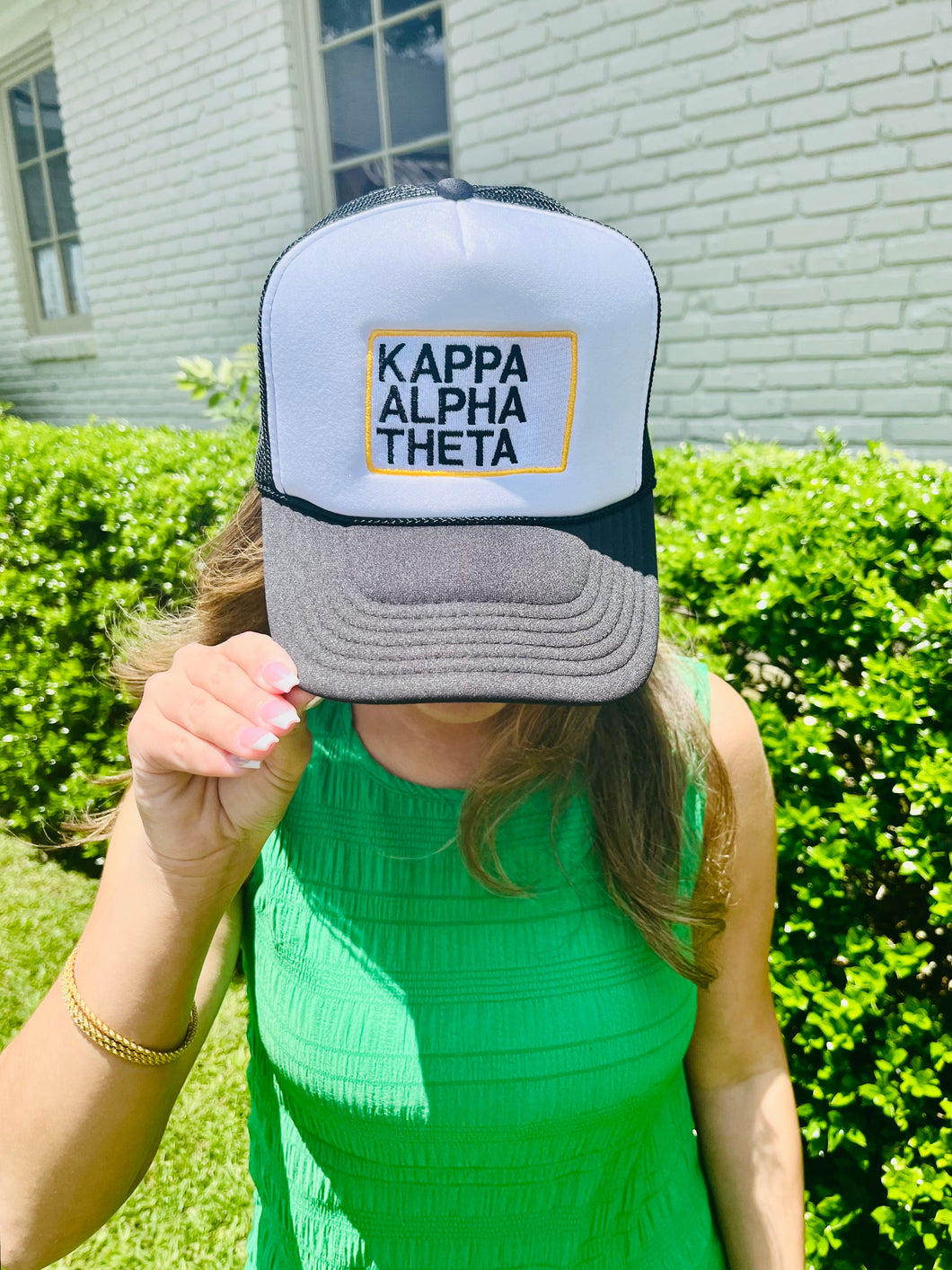 KAPPA ALPHA THETA BLOCK TRUCKER HAT