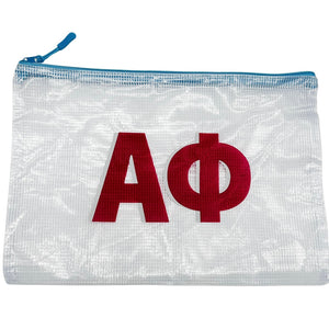 ALPHA PHI ZIPPER POUCH