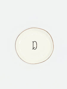 GOLD INITIAL DISH