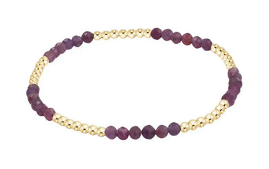 BLISSFUL PATTERN 2.5MM BEAD BRACELET RUBY