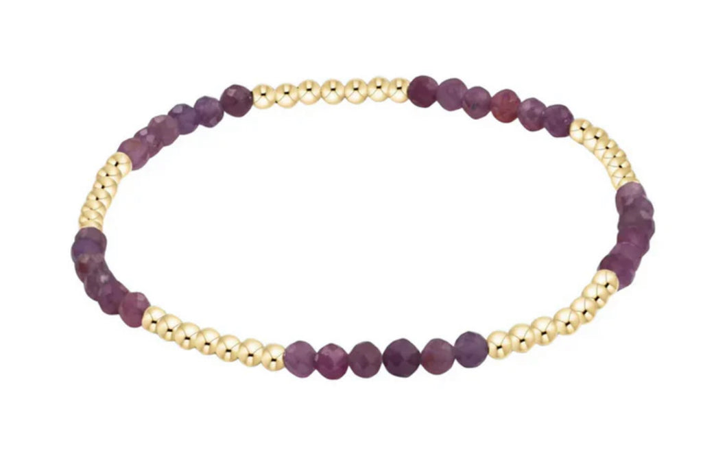 BLISSFUL PATTERN 2.5MM BEAD BRACELET RUBY