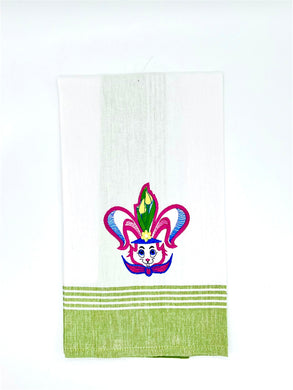 FLEUR DE LIS BUNNY KITCHEN HAND TOWEL