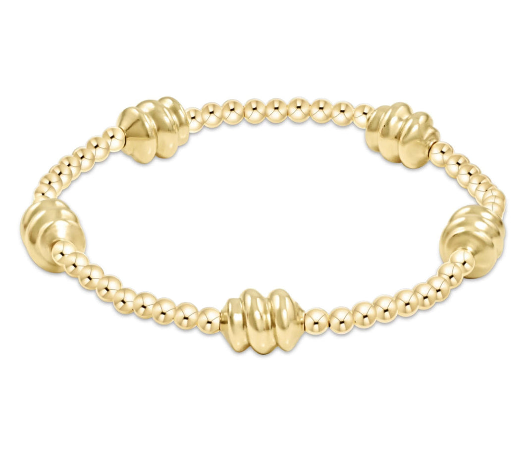EXTENDS ADMIRE GOLD 3MM BEAD BRACELET GOLD