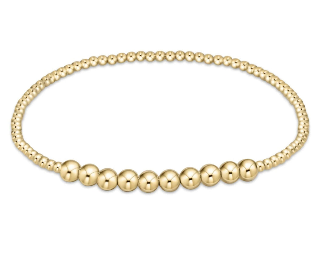 CLASSIC GOLD BEADED BLISS 2MM BEAD BRACELET 4MM GOLD