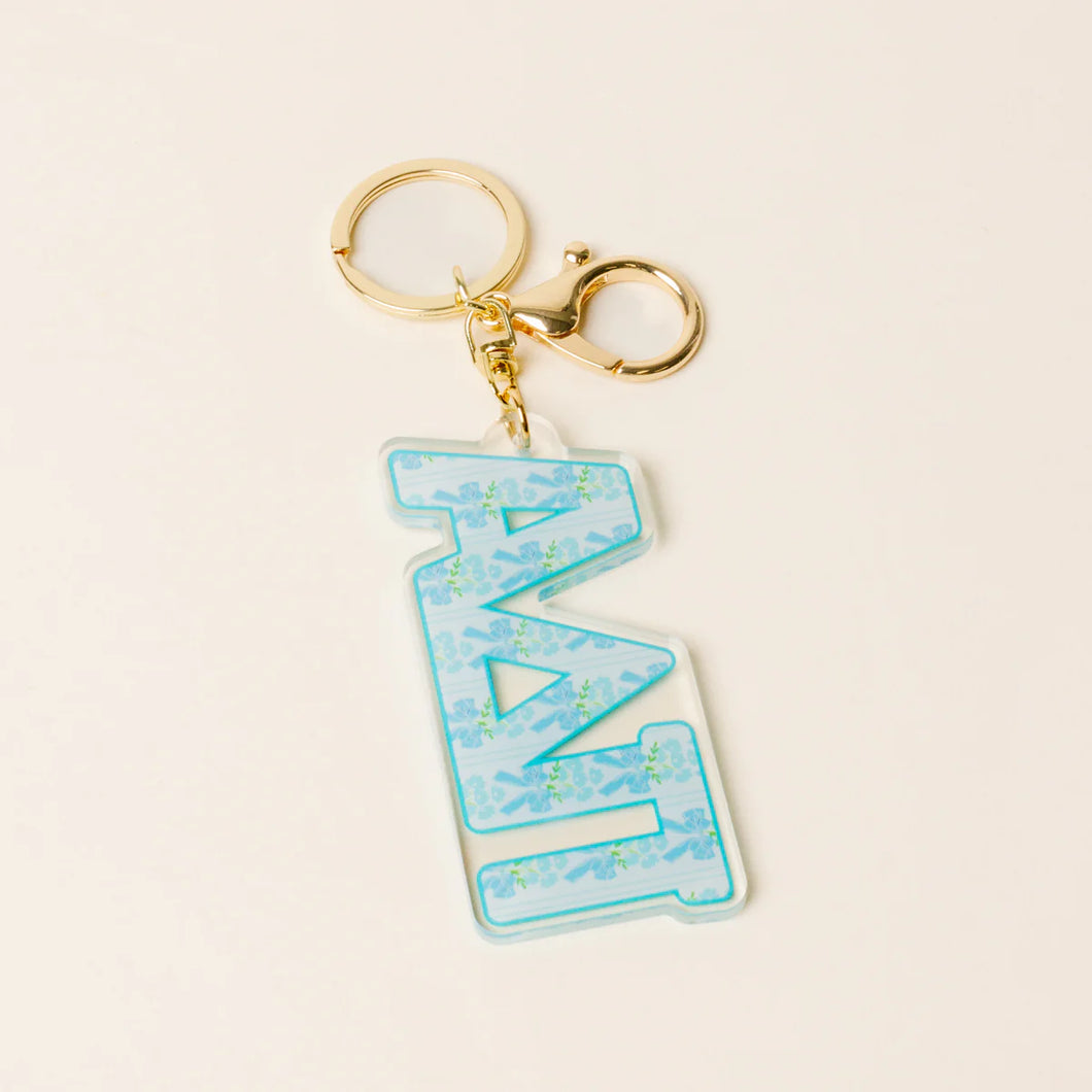ALPHA DELTA PI FANCY BOW KEYCHAIN