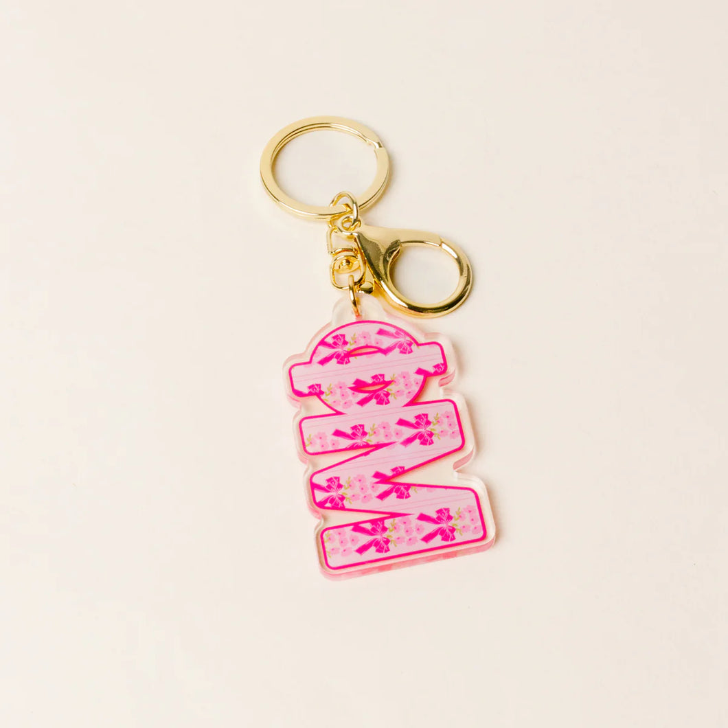 PHI MU FANCY BOW KEYCHAIN